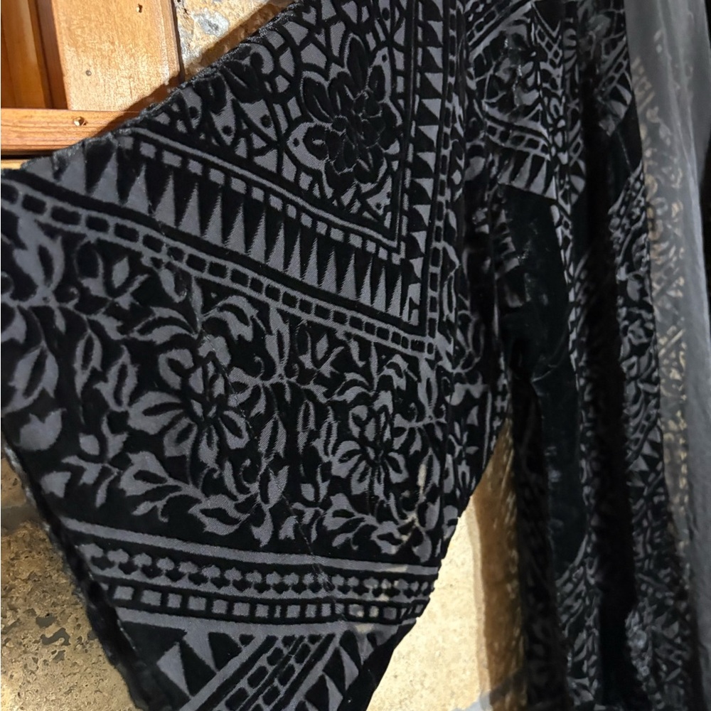 Jade Black Sheer Kimono by Johnny Was - Picture 2 of 5